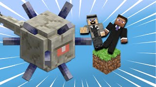 VI MÖTER STORA STYGGA FISKAR I MINECRAFT ONE BLOCK