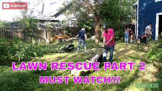 lawn rescue part 2 #diy #gopro #viral #fypシ #lawn #lawncare