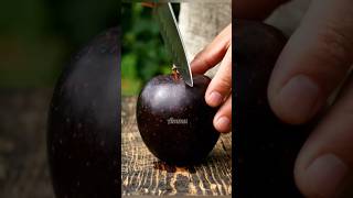 black apple cutting #shortsfeed #shortvideo #shortsvideos #blackapple #fruitscuttingasmr
