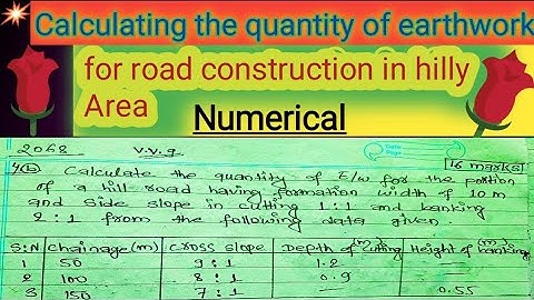 Calculate The Quantity Of Earthwork For Road Construction In Hilly Area