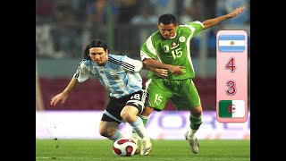 مباراة الجزائر و الارجنتين 3-4 سنة 2007 بملعب برشلونة نيو كمب و أداء مشرف للجزائر