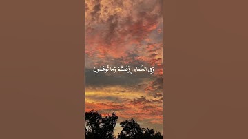 "وَفِي السَّمَاءِ رِزْقُكُمْ وَمَا تُوعَدُونَ"(#فارس_عباد ) #explore #اكسبلور #سورة_الذاريات