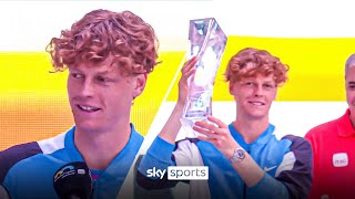 Emotional moments as Jannik Sinner FINALLY lifts the Miami Open trophy 🥕🏆 image