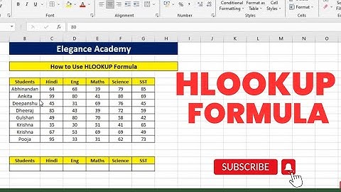 How to Use Hlookup Formula😲 #msexcel #excel #hlookup #shortsvideo #shorts #trick  #eleganceacademy