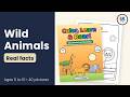 Wild Animals Coloring Book for Kids Ages 5-10: Flip-Through (40 Animals + Facts)