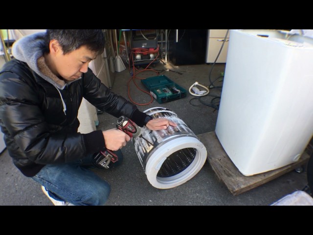 ハイアール4.2kg洗濯機(JW-K42F)の分解と、洗濯槽の掃除方法 - YouTube