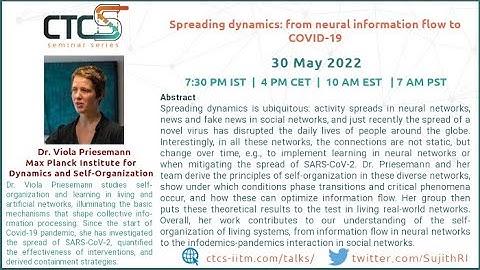Critical Transitions in Complex Systems - Talk by Dr. Viola Priesemann