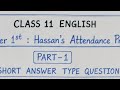chapter 1st Hassan 's attendance problem # class12#Ashish notes world 🌎📚