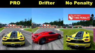 Real Racing 3 • Pro vs Drifter vs No Penalty at Time Trial screenshot 4