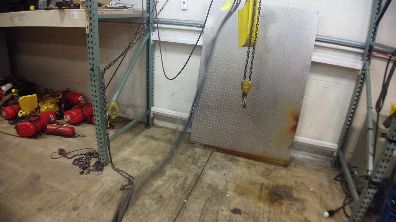 Budgit 1 Ton Air Hoist 26 foot lift 9 foot Pendant 311532532 YouTube