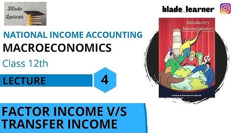 Lecture-4 | Factor Income vs Transfer Income | National Income Accounting | Class 12 Macroeconomics