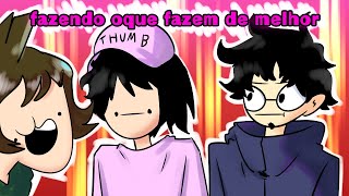 SAIKO &, YCARO & MEIAUM fazendo o que fazem de Melhor no MINECRAFT - animado