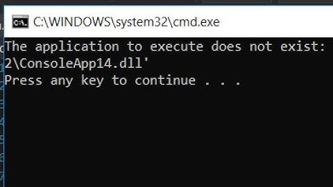The application to execute does not exist Error in Visual Studio