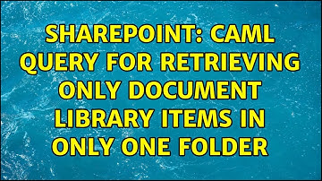 Sharepoint: CAML Query for retrieving only document library items in only one folder