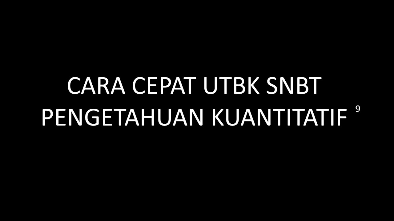 SOAL INI PASTI KELUAR DI KUANTITATIF UTBK SNBT 2026