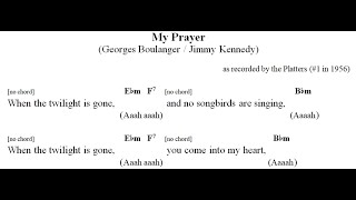 Chords for My Prayer (The Platters)