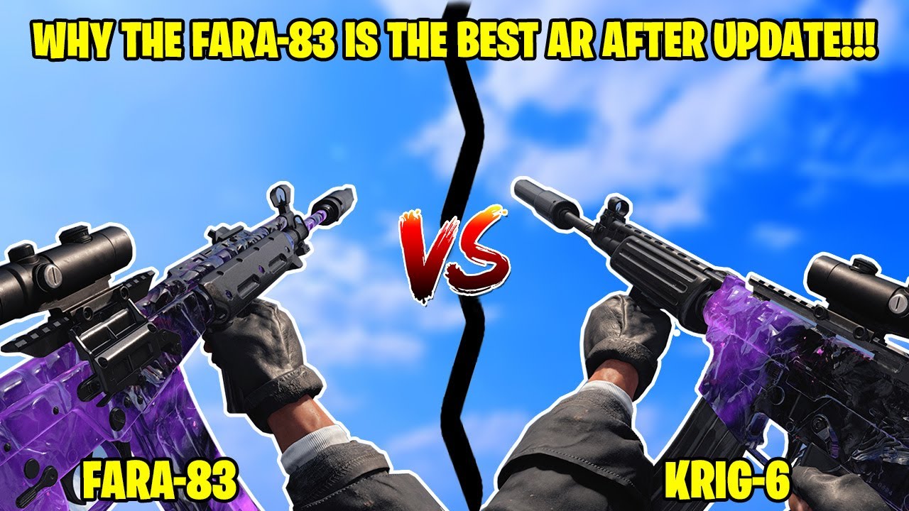why the FARA-83 is the BEST AR in WARZONE after UPDATE!!! (Fara-83 vs Krig-6 Warzone Comparison)