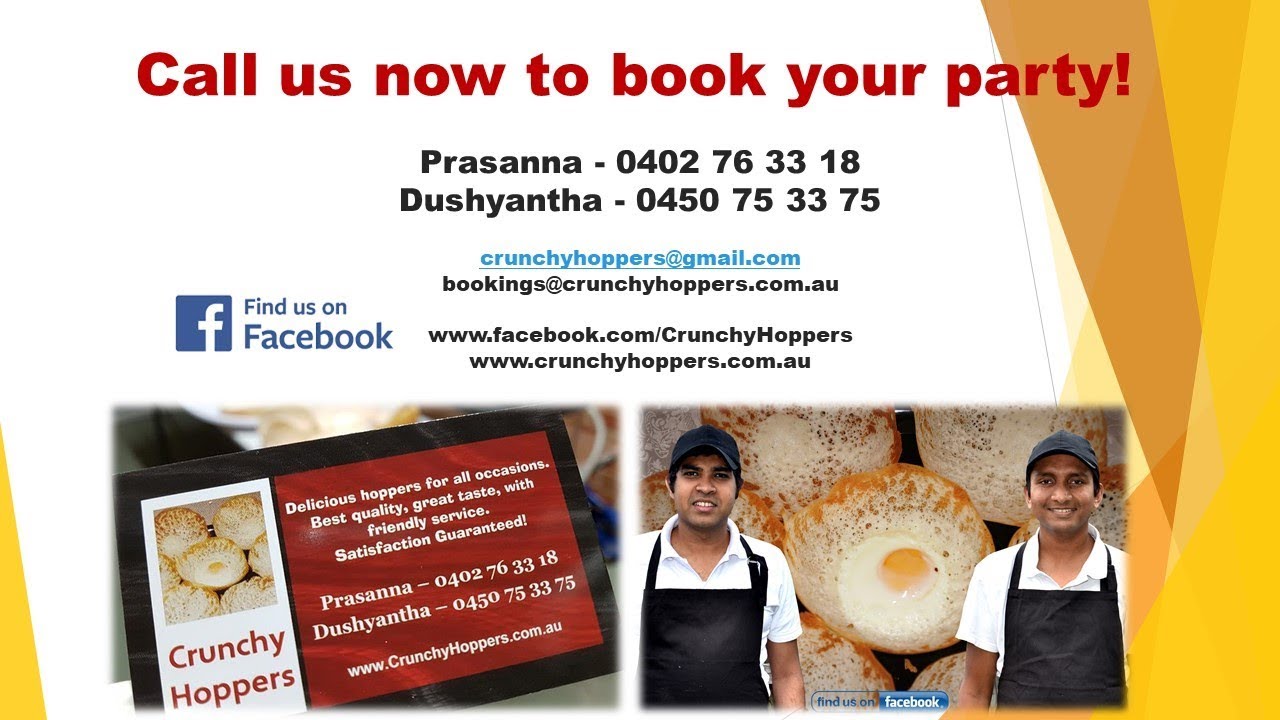 Crunchy Hoppers - Sri Lankan Hoppers Catering in Melbourne