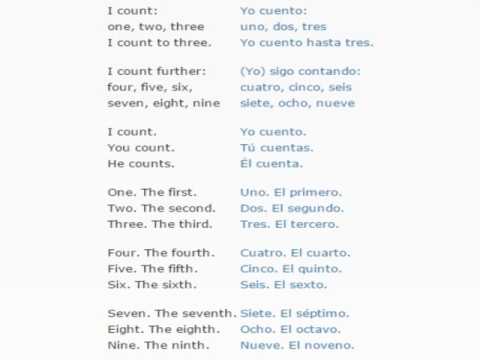 Spanish lesson/English lessons how to study spanish 7 (Numbers)