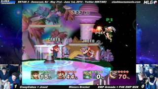 SKTAR 3 - P4K EMP Mew2King + EMP Armada vs Jreed + CruzyCakes - Project M