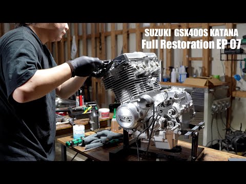 【SUZUKI GSX400S KATANA フルレストア 7 】エンジンレストア完了...?