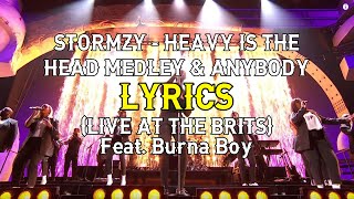 STORMZY - HEAVY IS THE HEAD MEDLEY LYRICS [LIVE AT THE BRITs 2020]