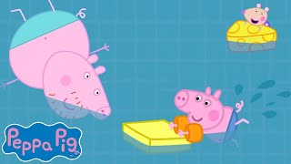 Daddy Pig Teaches George How To Swim!  Peppa Pig Official Channel Family Kids Cartoons