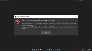 Solucion al error: The source filmaker needs a connection