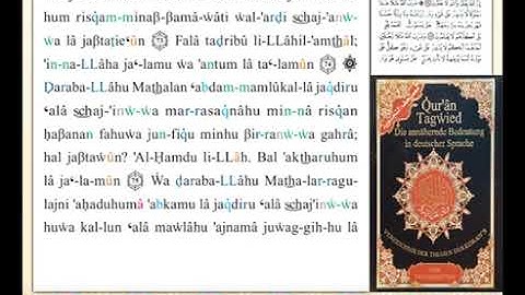 ختمة من مصحف التجويد باللغة الألمانية الصفحة رقم 275