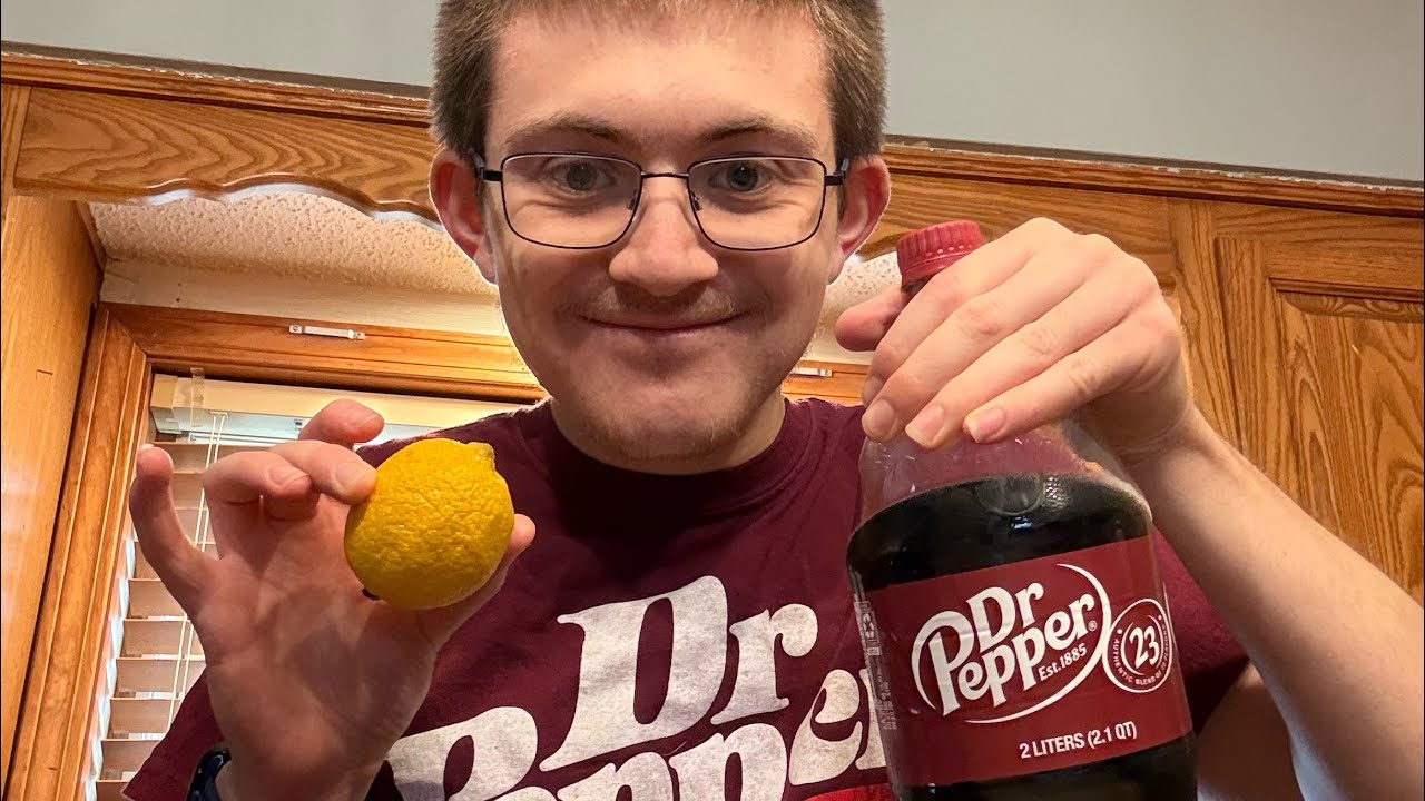Trying lemon juice whit Dr Pepper. 🥤