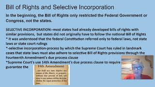 Bill of Rights and Selective Incorporation