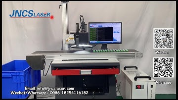 UV laser marking machine with CCD visual positioning system and conveyor belt, batch marking