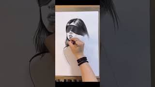 Realistic Blindfold Girl# DrawingTutorialStepbyStep Easy Sketch#Realistic BlindfoldGirl#vairalvideo