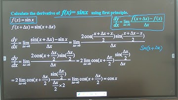 Differentiation of Sinx First Principle |Derivative|Ab initio method|Lecture-09|Physics Cosmos|