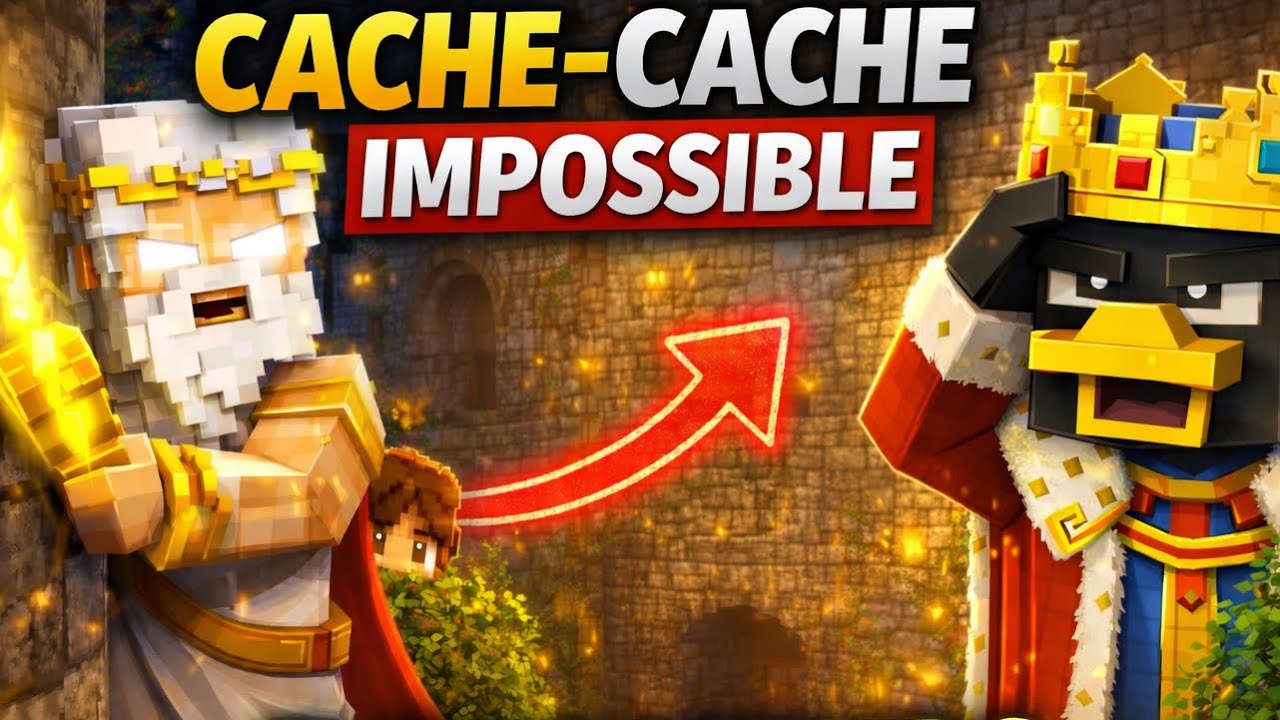 Cache-cache IMPOSSIBLE dans un château médiéval ! (Minecraft)