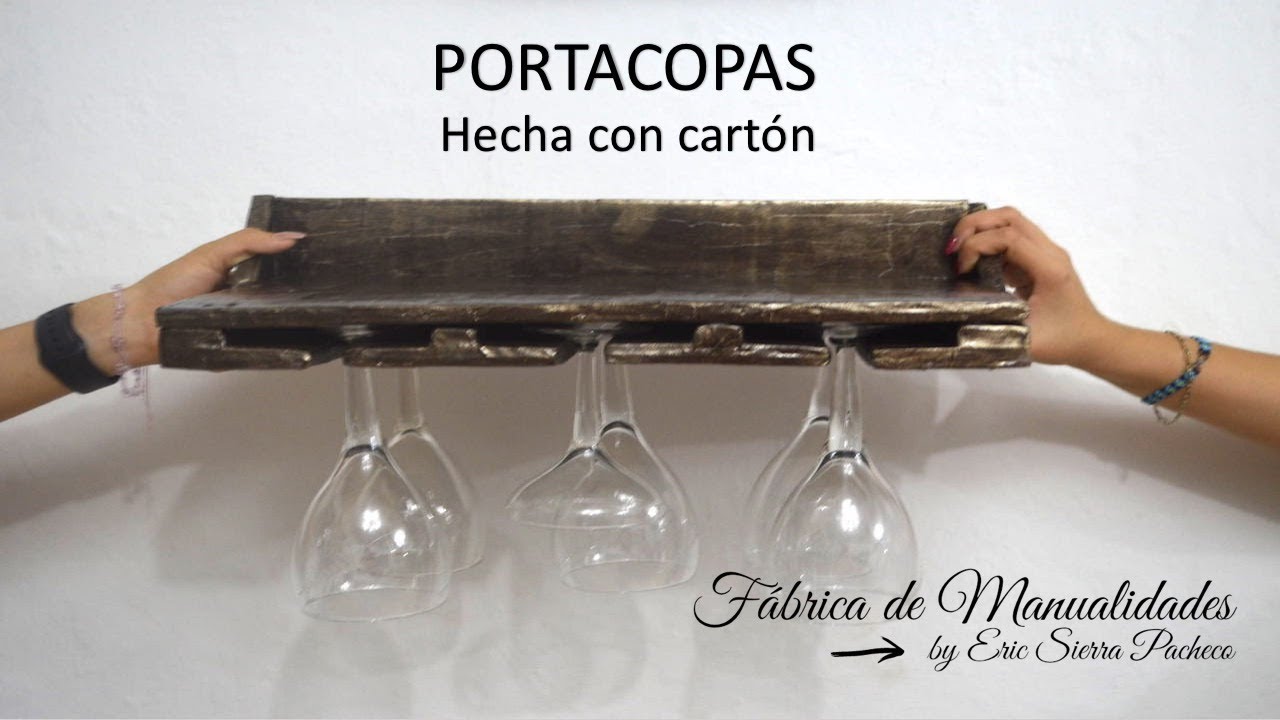Portacopas hecha cartón. DIY. Cup holder made with -