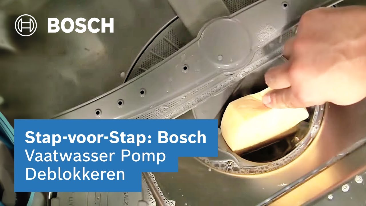 How to: De pomp van een Bosch vaatwasser deblokkeren YouTube