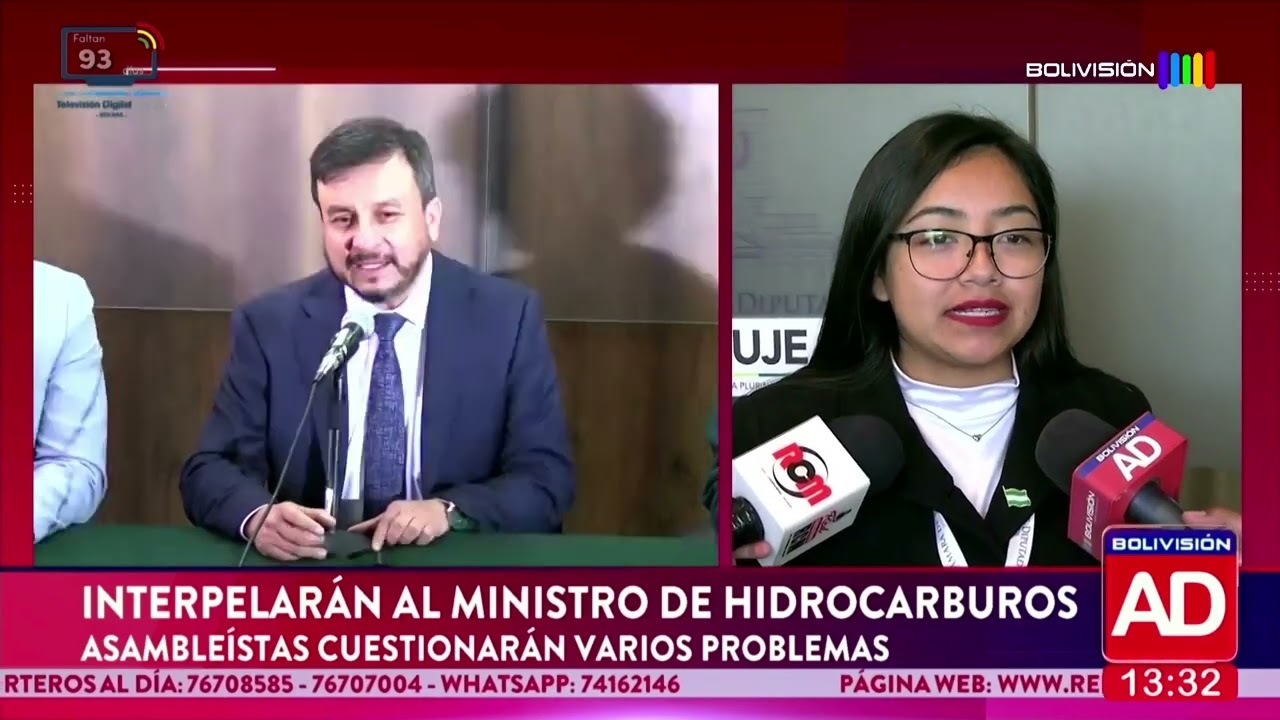 Asambleístas interpelan al ministro de Hidrocarburos por diversos problemas