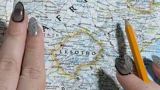 ASMR ~ Lesotho History & Geography ~ Soft Spoken Map Tracing Google Earth Tablet screenshot 5
