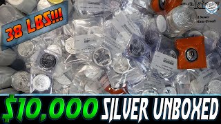 HUGE $10,000 Silver Unboxing! 38lbs of Silver!