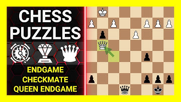 Chess Puzzles to Practice. Themes: Endgame, Checkmate, Queen endgame. Learn Chess