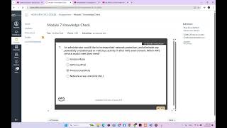 Module 7 Knowledge Check | Responding to and Managing an Incident | AWS Cloud Security Foundations