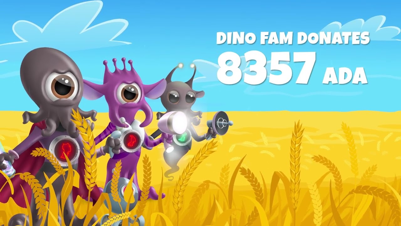 CryptoDino NFT Project - Support for Ukraine & Donation - Animation