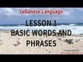 Learn Lebanese 500 Phrases for Beginners - Part 1 - Basic Words and Phrases