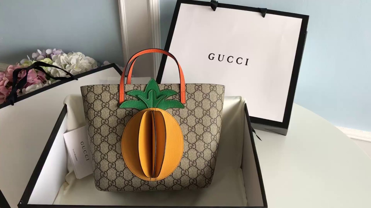GG tote with pineapple 580840 