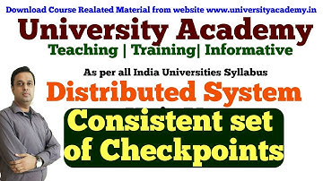 DS31:Consistent set of Checkpoints in Distributed System| Recovery in Distributed System