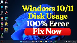 Windows 10/11 Disk Usage 100% Error — FIX in Seconds