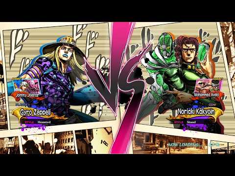 Gyro Zeppeli vs Noriaki Kakyoin (Hardest AI) JoJos Bizarre Adventure All Star Battle R