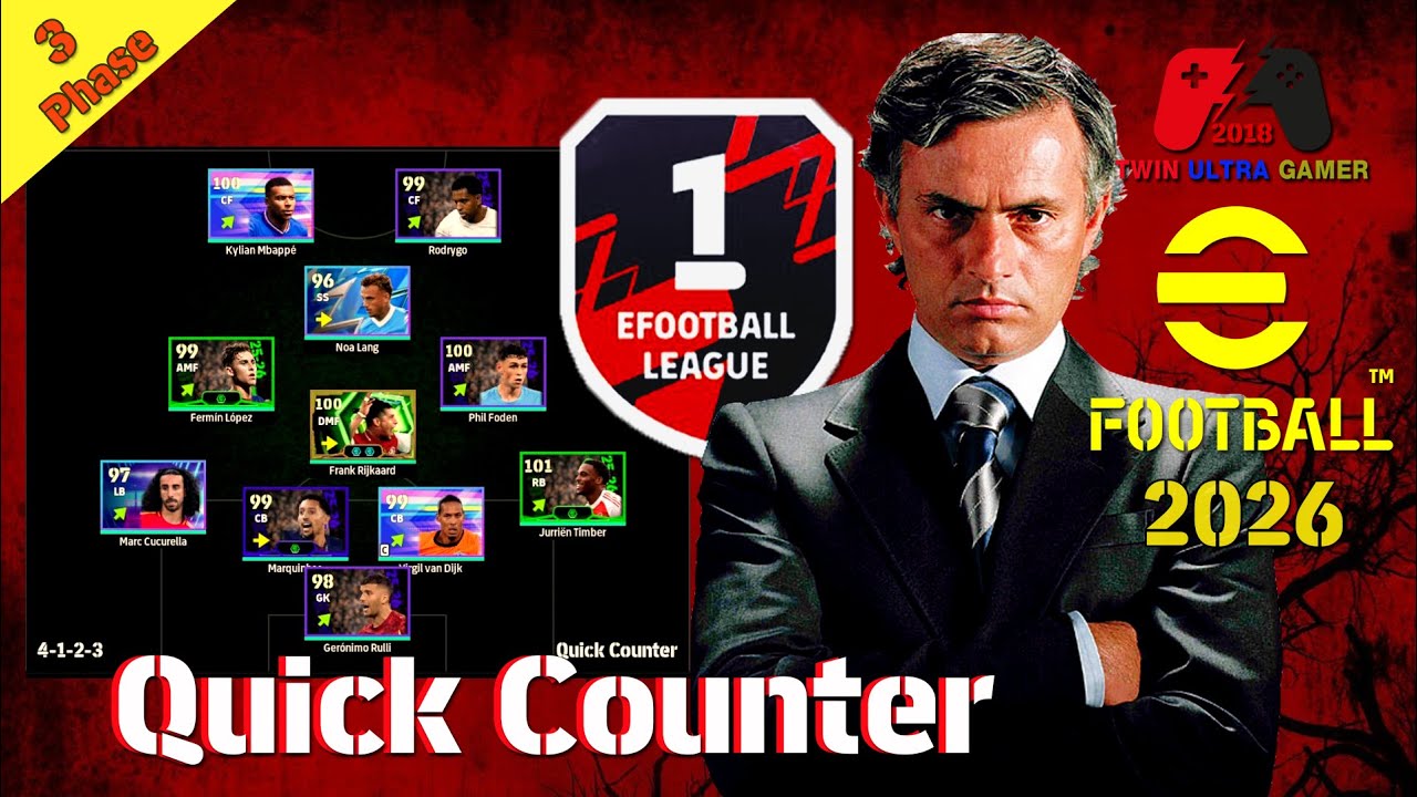eFootball™ 2026 🔥 สายฟรีที่แท้ทรู..!! ไต่ขึ้นดี 1 กับ Quick Counter  ของ มูรินโญ่ 