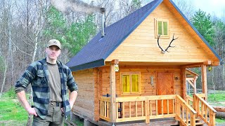 Building a Log Cabin Sauna TIMELAPSE | ONE YEAR Alone In The Forest by Bjorn Brenton 49,876 views 1 month ago 7 minutes, 39 seconds